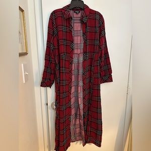 Torrid jacket red plaid size 00